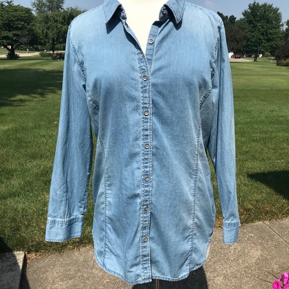 J. Jill Tops - J Jill Denim Button Down Top (Lp)